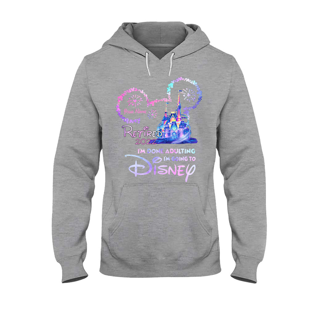 I'm Done Adulting - Personalized Mouse T-shirt and Hoodie