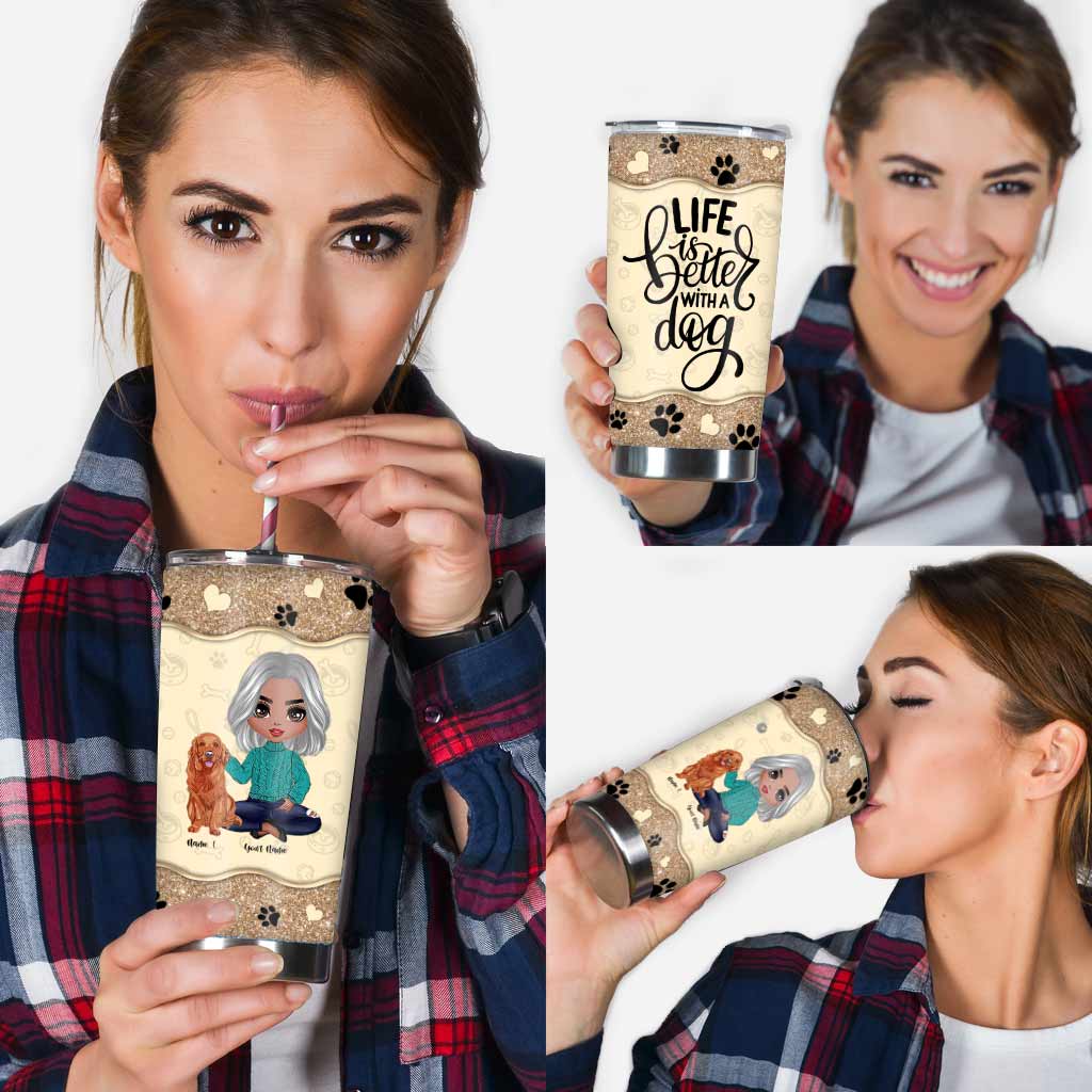 Dog Mom - Personalized  Tumbler