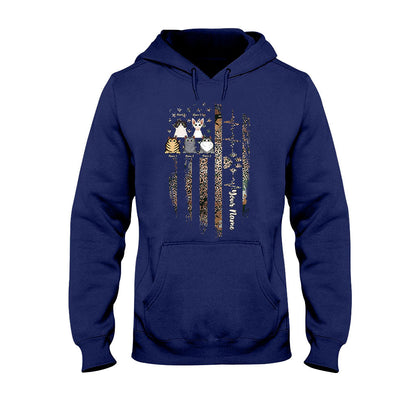 Love My Cats - Personalized Independence Day Cat T-shirt and Hoodie