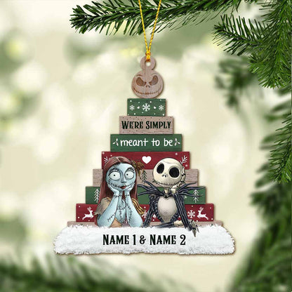 We're Simply Meant To Be - Personalized Christmas Nightmare Ornament (Printed On Both Sides)