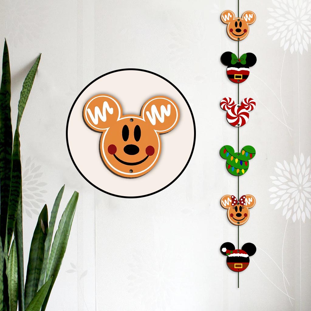 Mouse Ears Jolly Season - Christmas Mouse 6 Pieces Garland