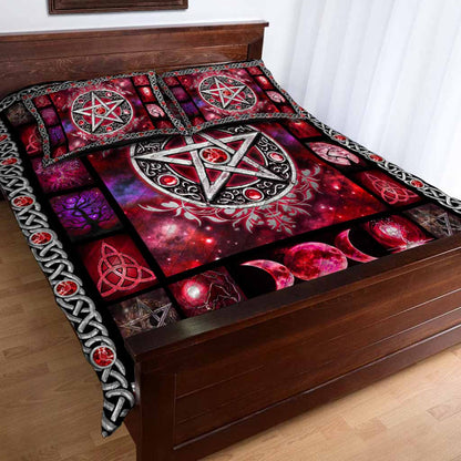 Witch Vibe Red Pentagram - Quilt Set
