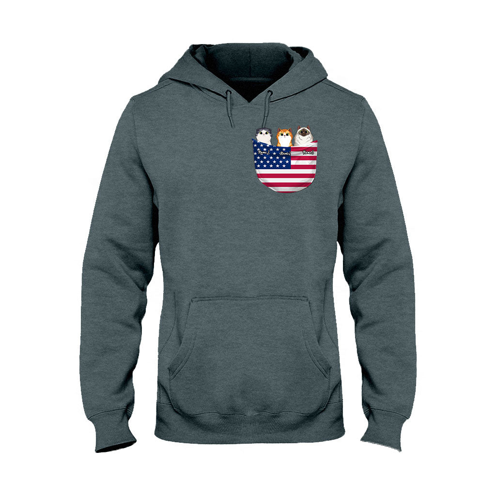 The 4th Of July - Personalized Independence Day Cat T-shirt and Hoodie