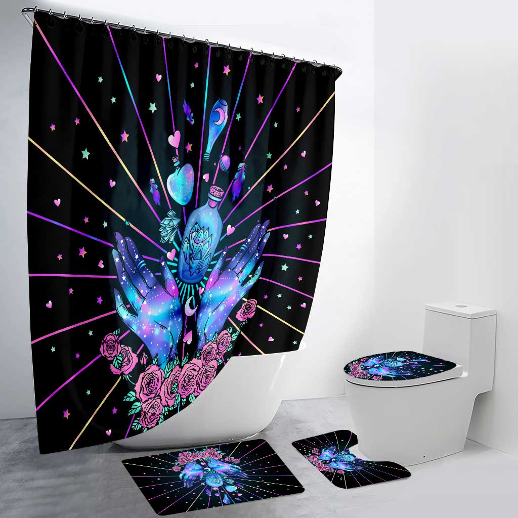 Magic Witch - Bathroom Curtain & Mats Set