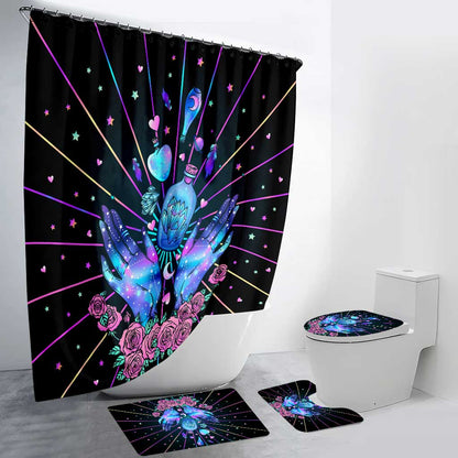 Magic Witch - Bathroom Curtain & Mats Set