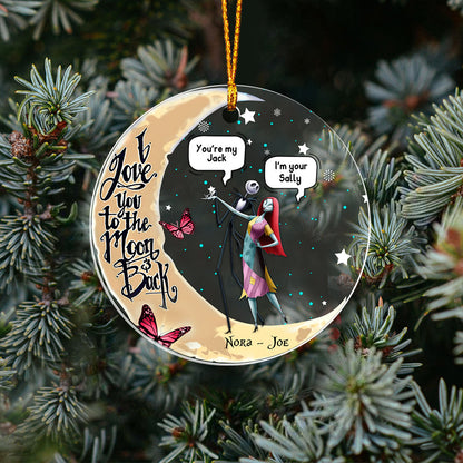 I Love You To The Moon - Personalized Nightmare Transparent Ornament