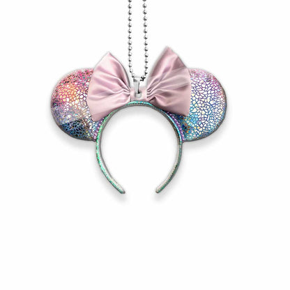 Floral Mouse Ears - Car ornament (Printed On Both Sides)