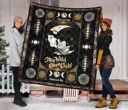 Stay Wild Moon Child Wicca - Witch Quilt 0822