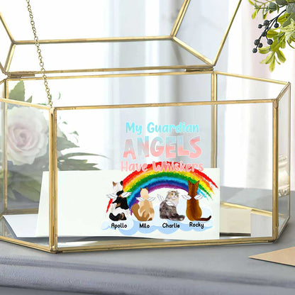 My Guardian Angels Have Whiskers - Personalized Cat Decal Full