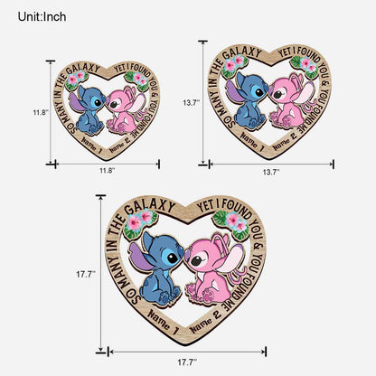 So Many In The Galaxy - Personalized Ohana Wood Sign