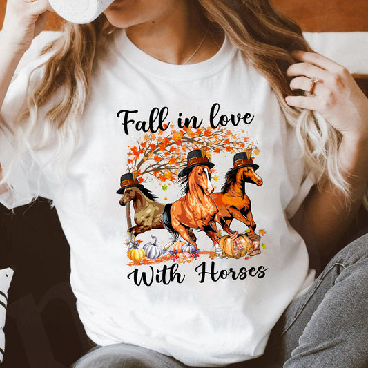 Fall In Love With Horses Horse T-shirt & Hoodie 0823