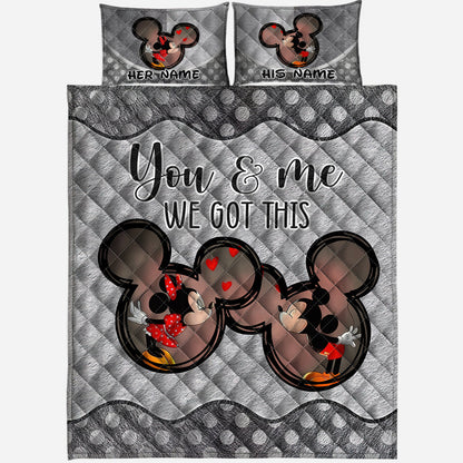 You & Me We Got This - Personalized Mouse Quilt Set