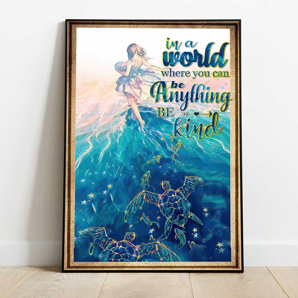 Be Kind Sea Turtle Lovers - Canvas And Poster