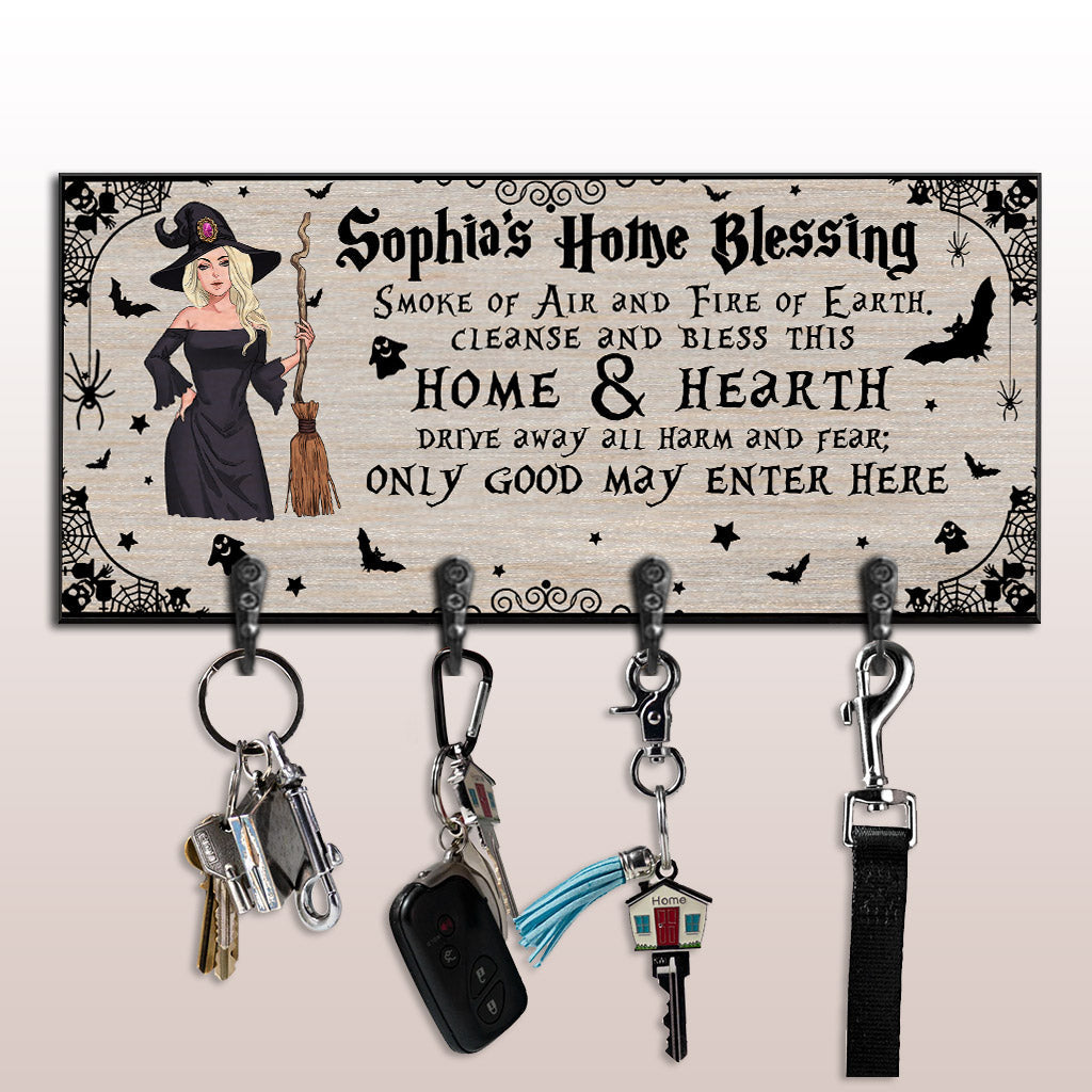 Home Blessing - Personalized Witch Key Rack