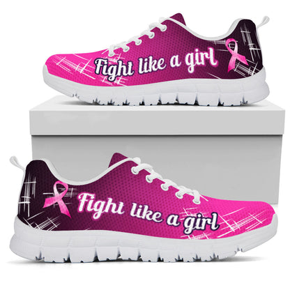 Fight Like A Girl Breast Cancer Awareness Sneakers 0622