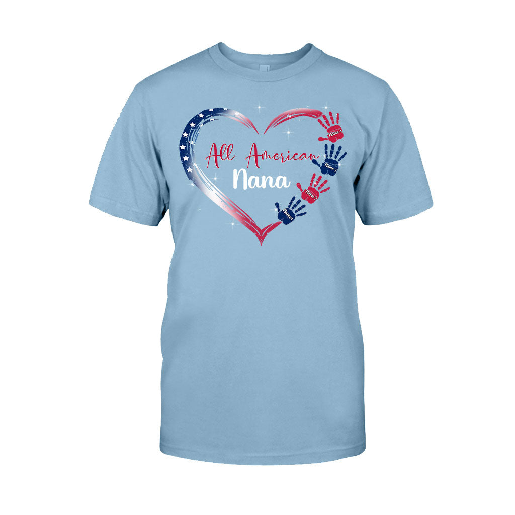 Nana's Heart - Personalized Independence Day T-shirt and Hoodie