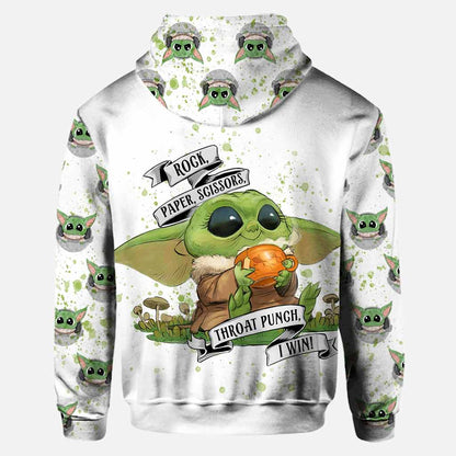 Rock Paper Scissors I Win - Personalized Hoodie And Leggings