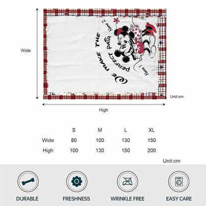 We Make The Perfect Pair - Personalized Couple Mouse Blanket