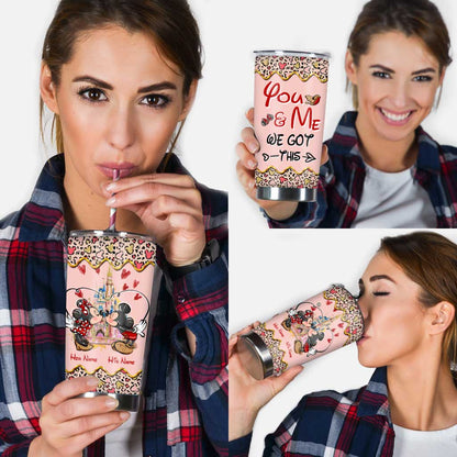 You And Me Forever And Always - Personalized Couple Mouse Tumbler
