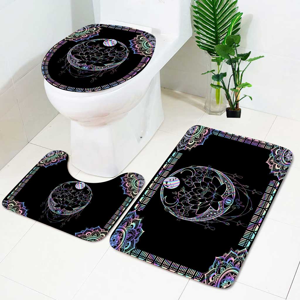 Magic Moon Witch Vibes - 3 Pieces Bathroom Mats Set