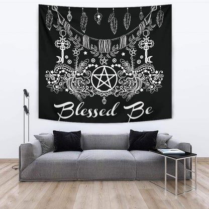 Celtic Blessed Be Wicca - Witch Wall Tapestry 0822