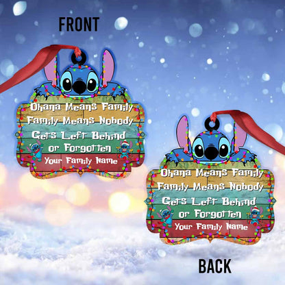 Ohana Means Family - Personalized Christmas Ornament (Printed On Both Sides)