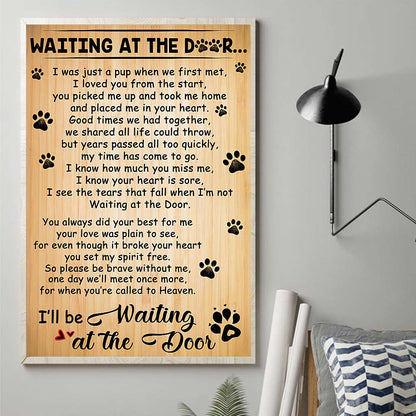 Waiting At The Door - Dog Poster 0921