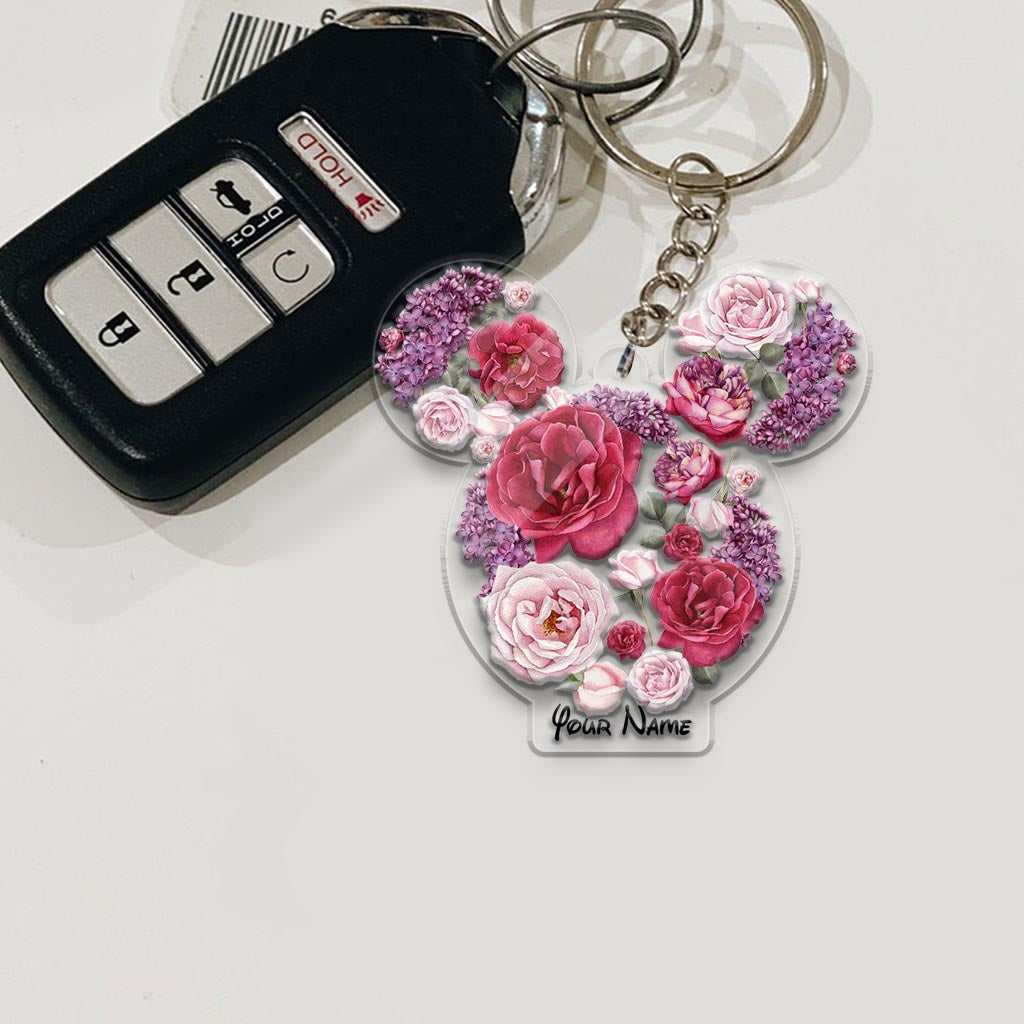 Magical Springtime - Personalized Mouse Transparent Keychain