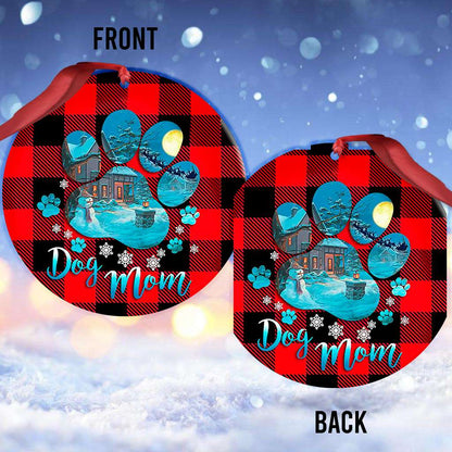 Dog Mom Dog Paw - Dog Ornament (Printed On Both Sides) 1122