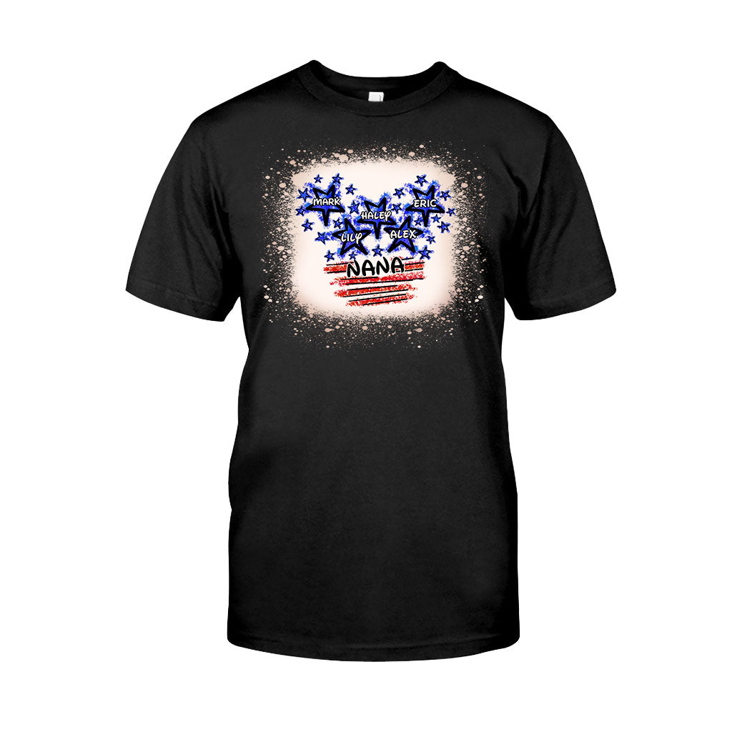 Stars And Stripes Nana - Personalized Independence Day Grandma T-shirt and Hoodie