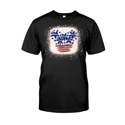 Stars And Stripes Nana - Personalized Independence Day Grandma T-shirt and Hoodie
