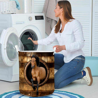 Buckskin Horse Horse Storage Basket 0622