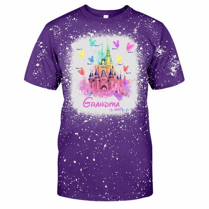 Best Grandma Ever - Personalized Mother's Day Mouse Handmade Bleached Shirts
