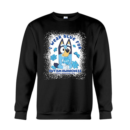 I Wear Blue For Autism Awareness - Personalized Autism Awareness T-shirt And Hoodie