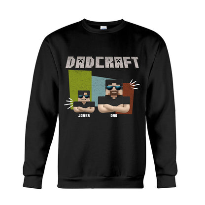 Dadcraft, Father's Day Gift For Game Dad - Personalized Block World T-shirt And Hoodie