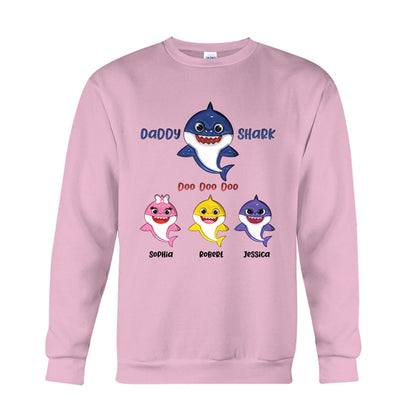 Shark Family, Father's Day Funny Gift - Personalized Father T-shirt And Hoodie
