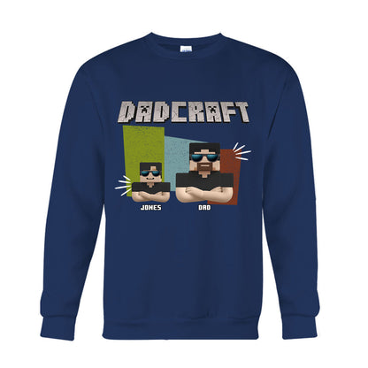 Dadcraft, Father's Day Gift For Game Dad - Personalized Block World T-shirt And Hoodie