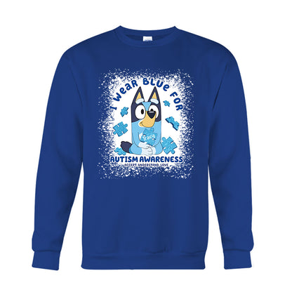 I Wear Blue For Autism Awareness - Personalized Autism Awareness T-shirt And Hoodie