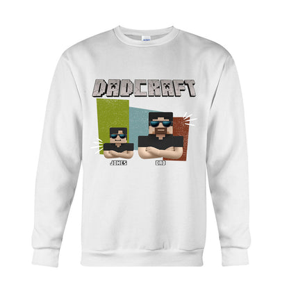 Dadcraft, Father's Day Gift For Game Dad - Personalized Block World T-shirt And Hoodie