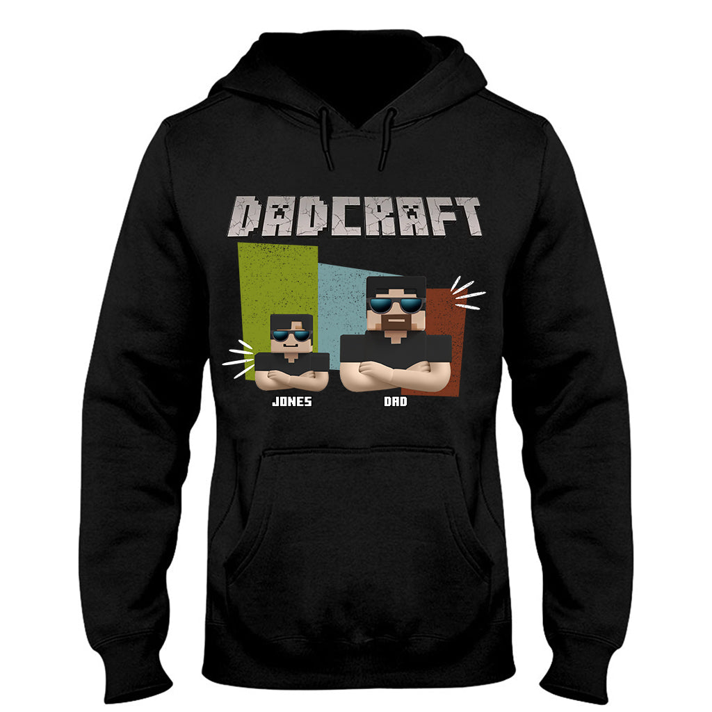 Dadcraft, Father's Day Gift For Game Dad - Personalized Block World T-shirt And Hoodie