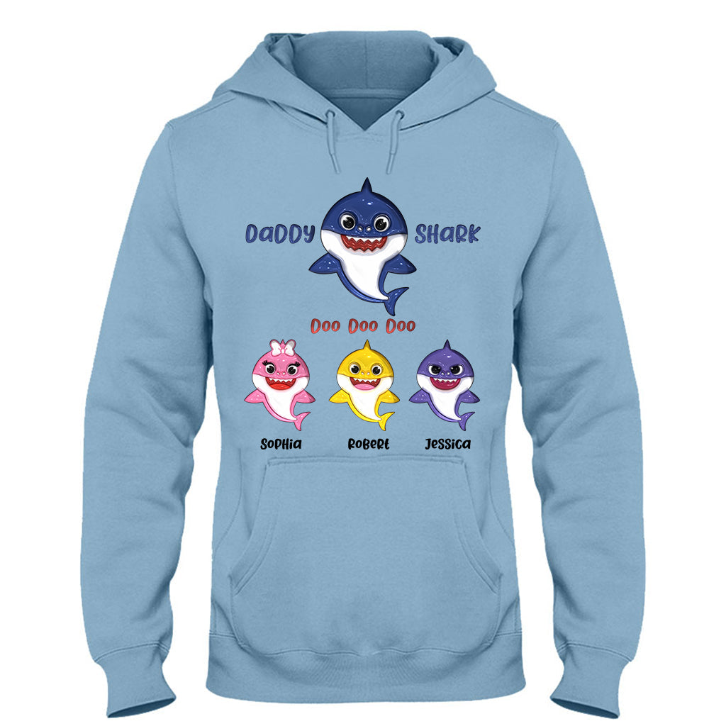 Shark Family, Father's Day Funny Gift - Personalized Father T-shirt And Hoodie