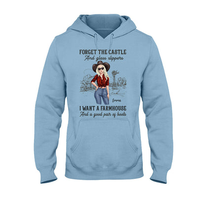I Want A Farmhouse And A Good Pair Of Boots - Personalized Horse T-shirt and Hoodie