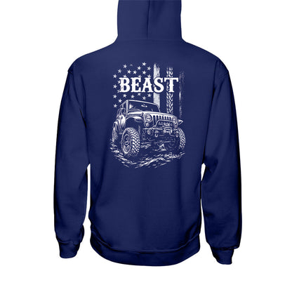 Matching Jp Beast Beauty American Flag - Personalized Couple T-shirt And Hoodie