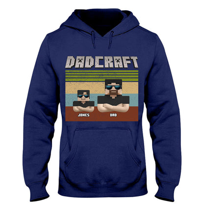 Dadcraft, Father's Day Gift For Game Dad - Personalized Block World T-shirt And Hoodie