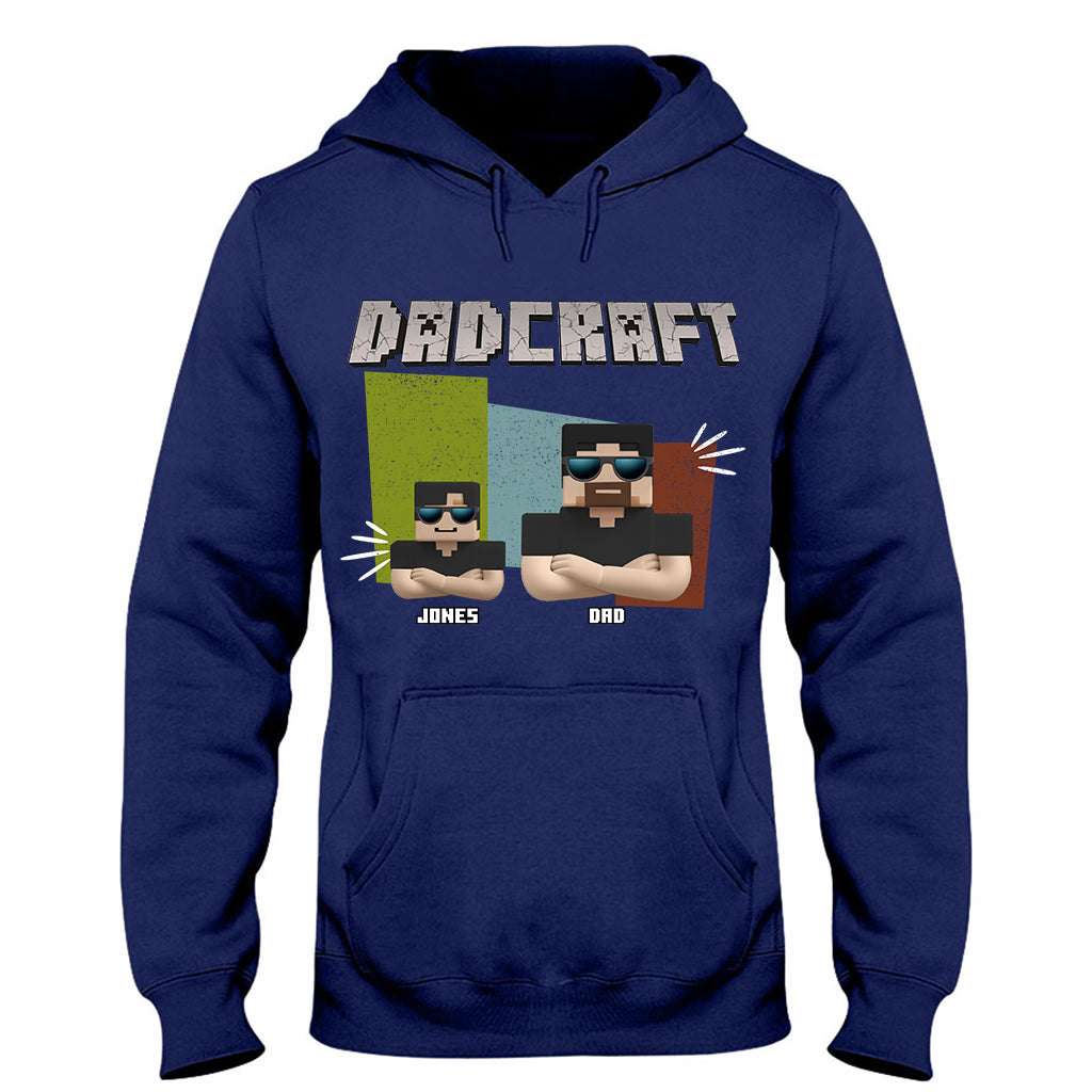 Dadcraft, Father's Day Gift For Game Dad - Personalized Block World T-shirt And Hoodie