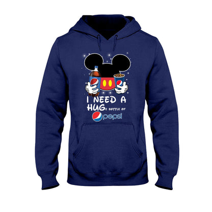 I Need A Hug - Personalized Blue Soft Drink T-shirt and Hoodie
