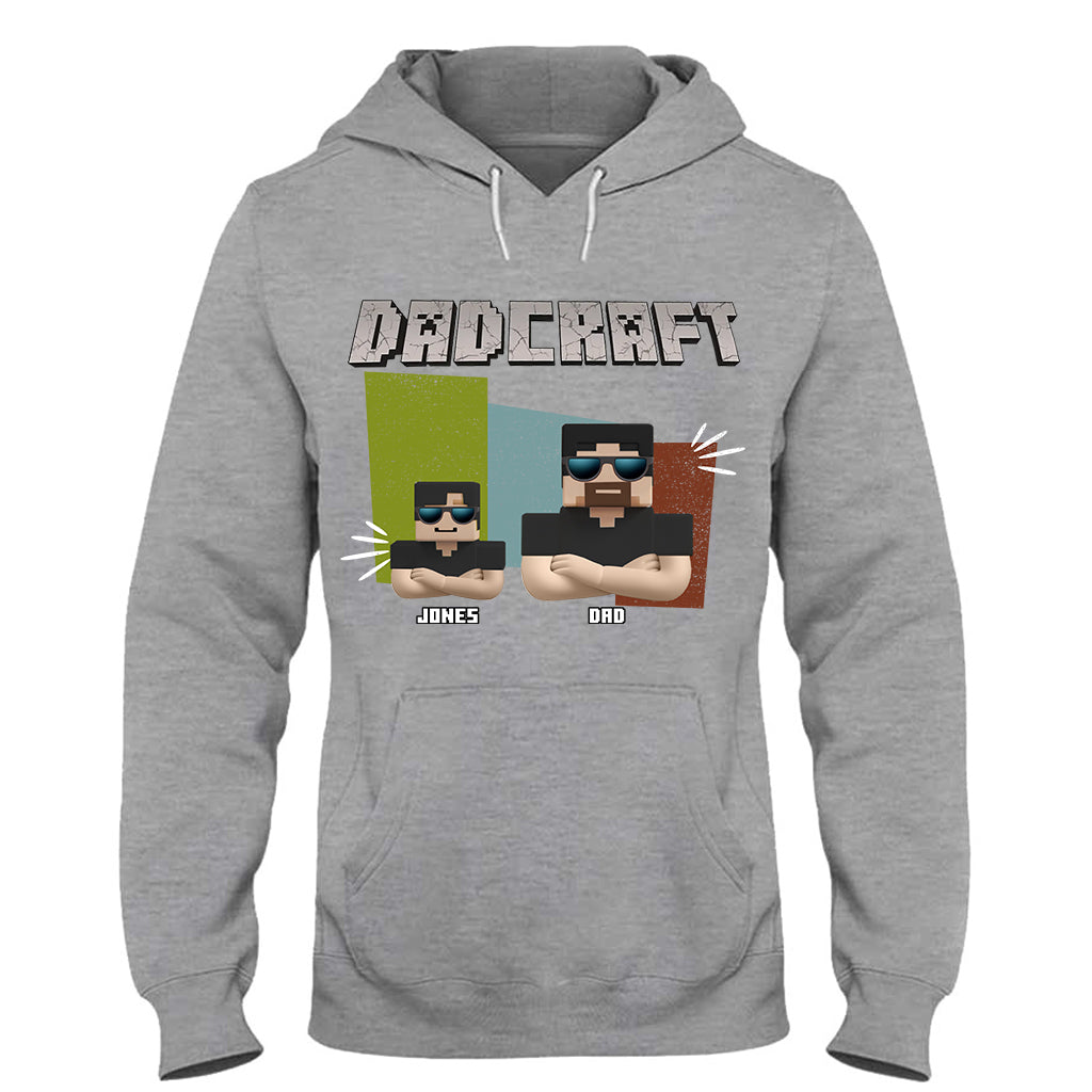 Dadcraft, Father's Day Gift For Game Dad - Personalized Block World T-shirt And Hoodie