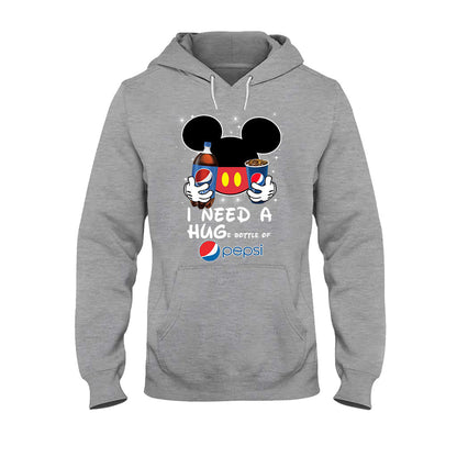 I Need A Hug - Personalized Blue Soft Drink T-shirt and Hoodie