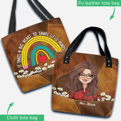 It Takes A Big Heart - Personalized Teacher Tote Bag