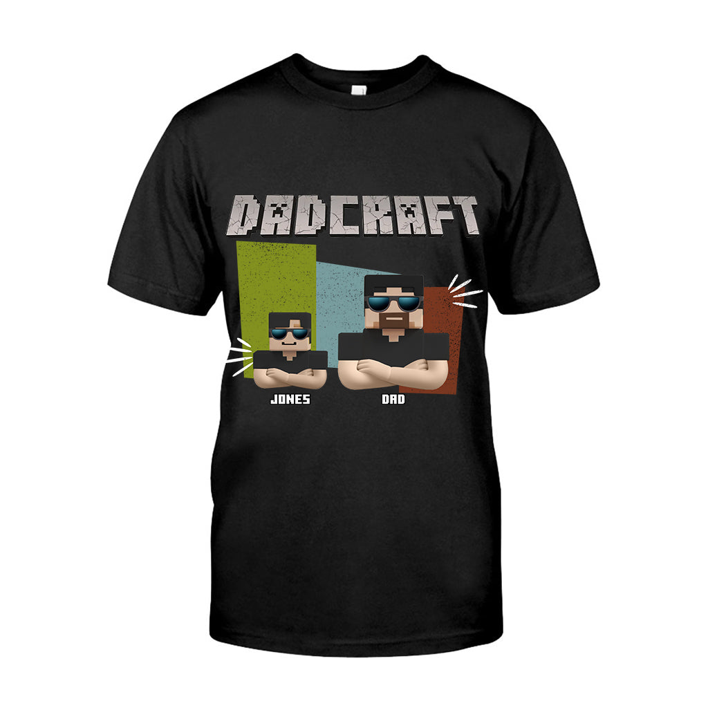 Dadcraft, Father's Day Gift For Game Dad - Personalized Block World T-shirt And Hoodie